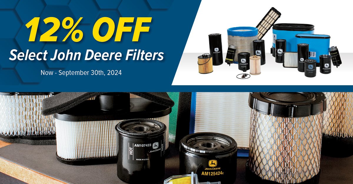 12% OFF Select John Deere Filters